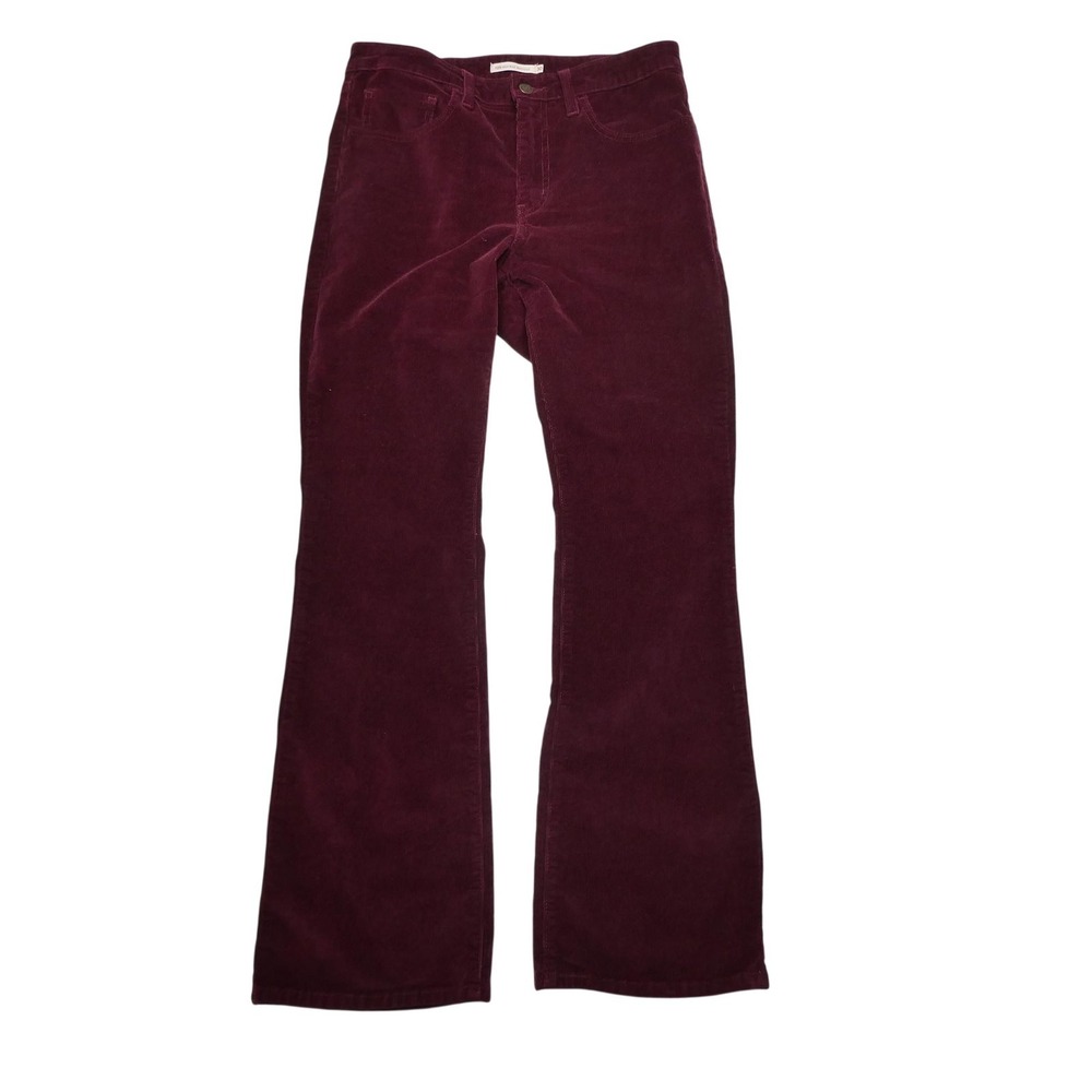 Levi's 725 High Rise Bootcut Pants Womens 30 Red‎ Corduroy 30x32 Pockets Casual